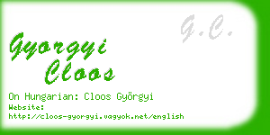 gyorgyi cloos business card